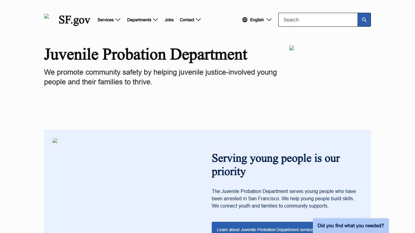 Juvenile Probation Department | SF.gov